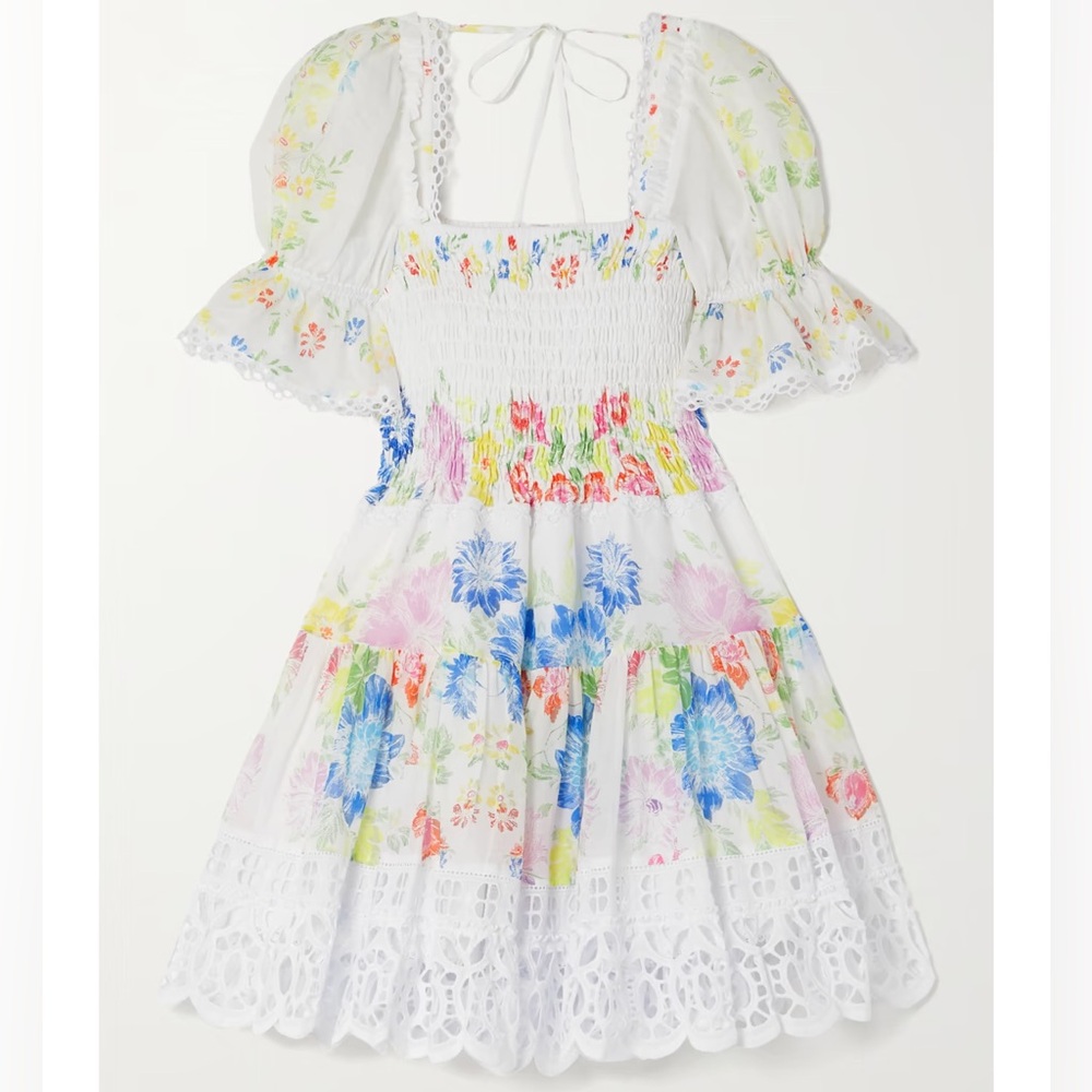 CHARO RUIZ Vannys guipure lace-trimmed mini dress